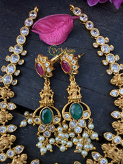 Laskhmi AD Stone Guttapusalu Style Temple Choker -G2254