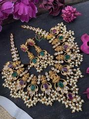 Laskhmi AD Stone Guttapusalu Style Temple Choker -G2254