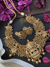Antique Cluster Ghungroo Lakshmi Pendant Choker -G2250