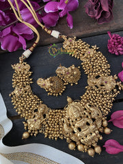 Antique Cluster Ghungroo Lakshmi Pendant Choker -G2250