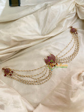 Red Jada Bun Billai with Maatil -Bridal Bun Jada Billai -Red Bead-G8366