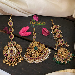 Premium Kemp Tikka AD Stone Tikka Lakshmi Maang Tikka-G3056