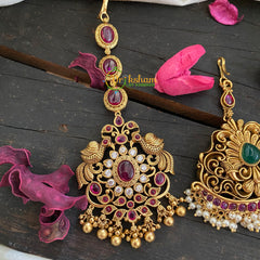 Premium Kemp Tikka AD Stone Tikka Lakshmi Maang Tikka-G3056