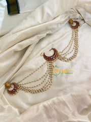 Half Moon Jada Bun Billai with Maatil -Bridal Bun Jada Billai-Pearl -G8358