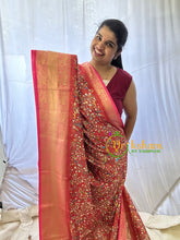 Red Kalamkari Saree -Semi Soft Silk Saree-VS884