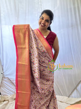 Lavender Kalamkari Saree -Semi Soft Silk Saree -VS882