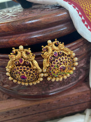 Premium Gold Look Alike Chandbali-Peacock-G5095