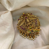 Premium Red Lakshmi Jada Billai -Bun Billai-Pearl-G8371