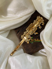 Premium Gold AD Stone Hair Clip -Red White-H520