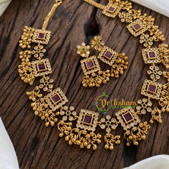 Fancy AD Stone Designer Neckpiece -G050