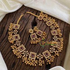 Fancy AD Stone Designer Neckpiece -G050
