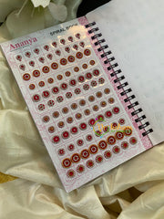 Round Stone Sticker Bindi Book- Ananya Long -BB107