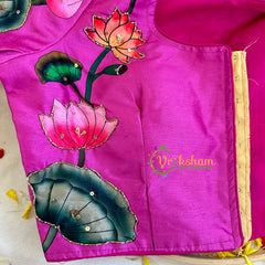 Light Pink Kalamkari Soft Silk Saree -VS3161