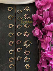 Premium Gold Look alike Naths, AD Stone Nose pins -G2299