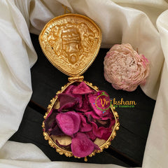 Gold Look Alike Lakshmi Kumkum Box-G3099