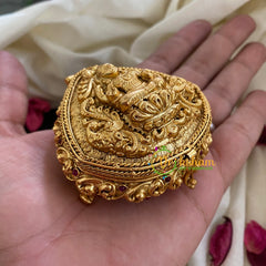 Gold Look Alike Lakshmi Kumkum Box-G3099