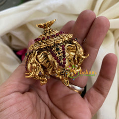 Kemp Elephant Kumkum Box-G3106