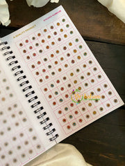 Round Stone Sticker Bindi Book-Navya Long -BB103