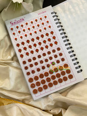 Cocktail Stone Sticker Bindi Book- Swasthik Long -BB102