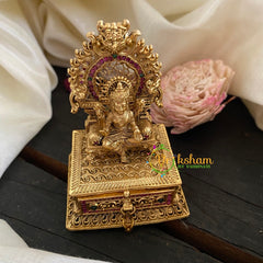 Gold Seated Lakshmi Kumkum Box -Temple Kumkum Box-G3100