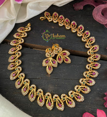 Premium AD Stone Short Neckpiece -G2393