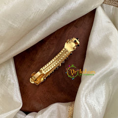 Kundan Hair Clip-Pink Green - Disco Dice -H460