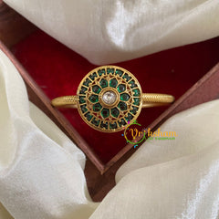 Gold Look Alike Kada Bracelet -Chakra-Green-G057