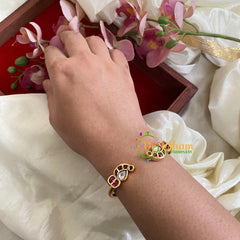Gold Look Alike Kada Bracelet -Paisley -G067