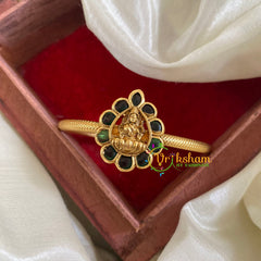 Gold Look Alike Kada Bracelet -Lakshmi-Green-G058