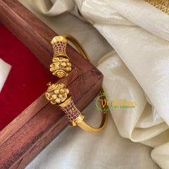 Gold Look Alike Kada Bracelet -Red Flowerdrum-G062