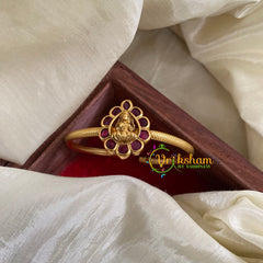 Gold Look Alike Kada Bracelet -Lakshmi-Red -G055