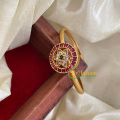 Gold Look Alike Kada Bracelet -Chakra-Red White-G053