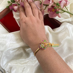 Gold Look Alike Kada Bracelet -Chakra-Red White-G053