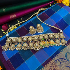 Blue Madras Checks Handloom Silk Cotton Saree-VS134