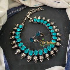Oxidized Kolhapuri Choker Short Neckpiece-S625