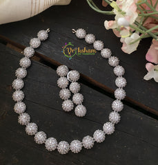 American Diamond Choker -White -G1943