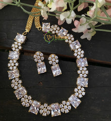 American Diamond Choker with White Stones -G1937