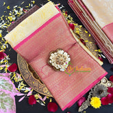 Yellow Semi Benarasi Saree-VS181