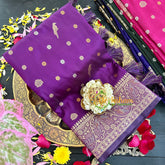 Violet Semi Soft Silk Saree-VS167