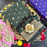 Green Semi Soft Silk Saree-VS165