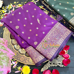Violet Semi Soft Silk Saree-VS167