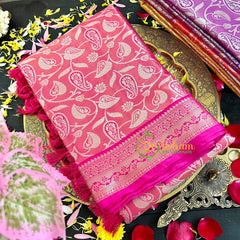 Pink Semi Benarasi Saree-VS169