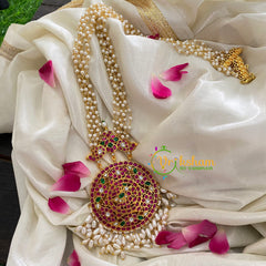 Precious Jadau Kundan Pendant Pearl Malai -J405