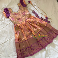 Peach Indian Traditional Dress for Girls - Girls Gown -VS926