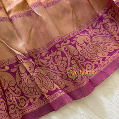 Peach Indian Traditional Dress for Girls - Girls Gown -VS926