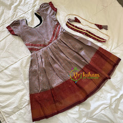 Grey Indian Traditional Dress for Girls- Girls Gown -VS924