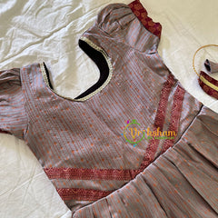 Grey Indian Traditional Dress for Girls- Girls Gown -VS924