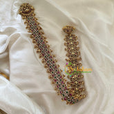 AD stone Lakshmi Billai -Red White Green-G7490