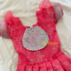 Pinkish Red Indian Traditional Dress for Girls - Girls Gown -VS918