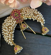 Precious Kemp and Cluster Pearl Jada Billai with Jhumkas -G2569